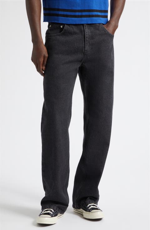 Big Papi Relaxed Straight Leg Jeans (Black Stone Wash)