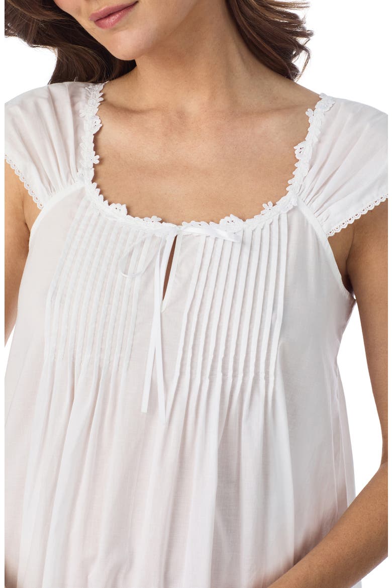 Sleeveless Cotton Ballet Nightgown, Alternate, color, WHITE