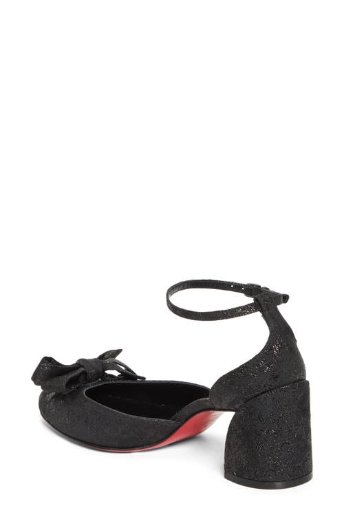 Christian Louboutin Jane Bow Red Sole Pumps In Black
