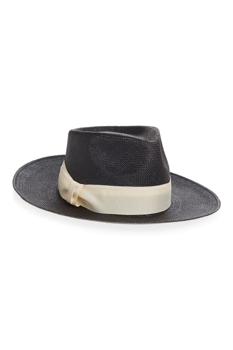 Straw Fedora, Main, color, BLACK