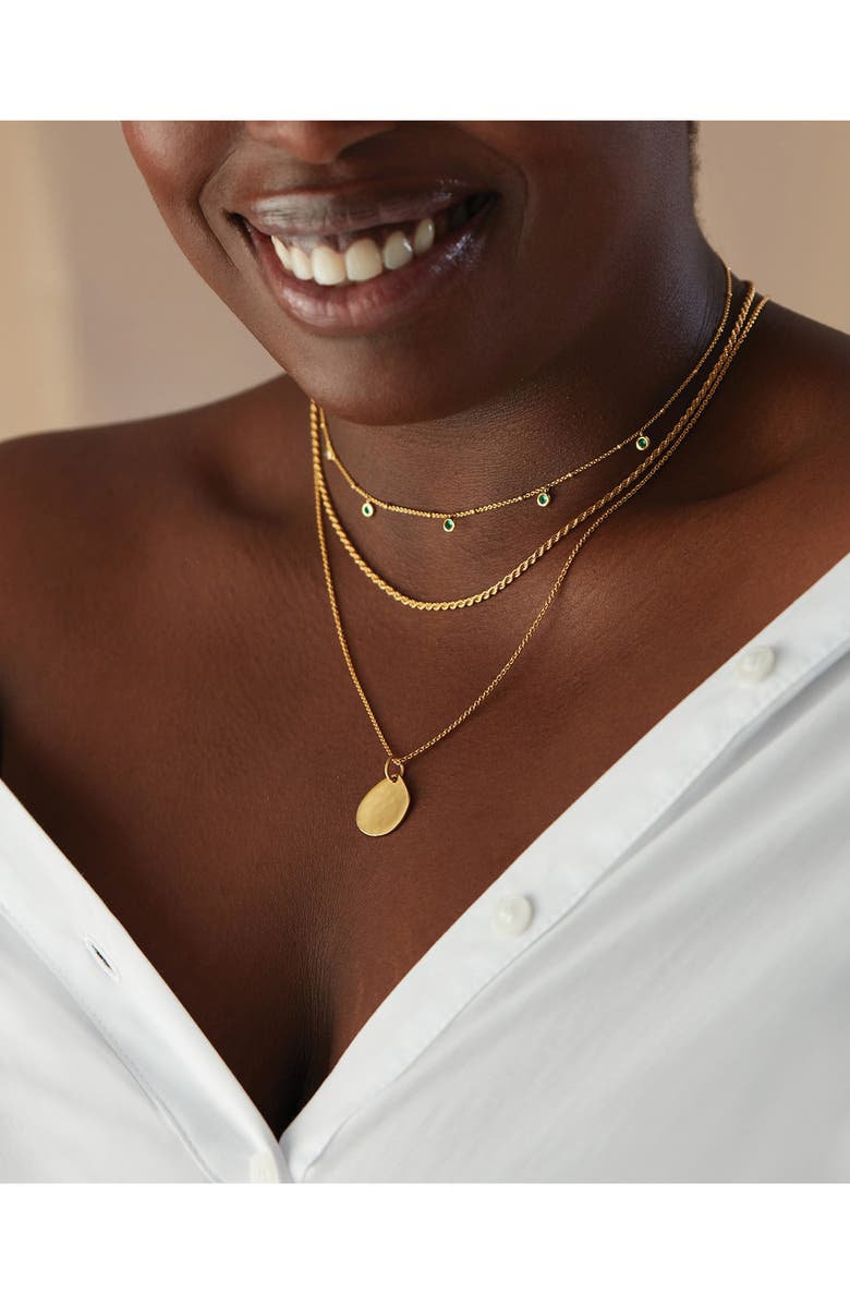 Monica Vinader Fine Chain Link Necklace, Alternate, color, Gold