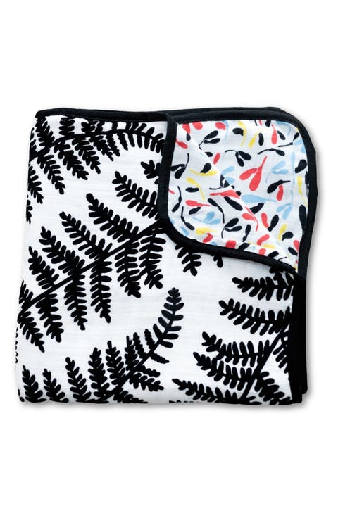 Plant Sensory Reversible 3-Layer Organic Cotton Muslin Blanket