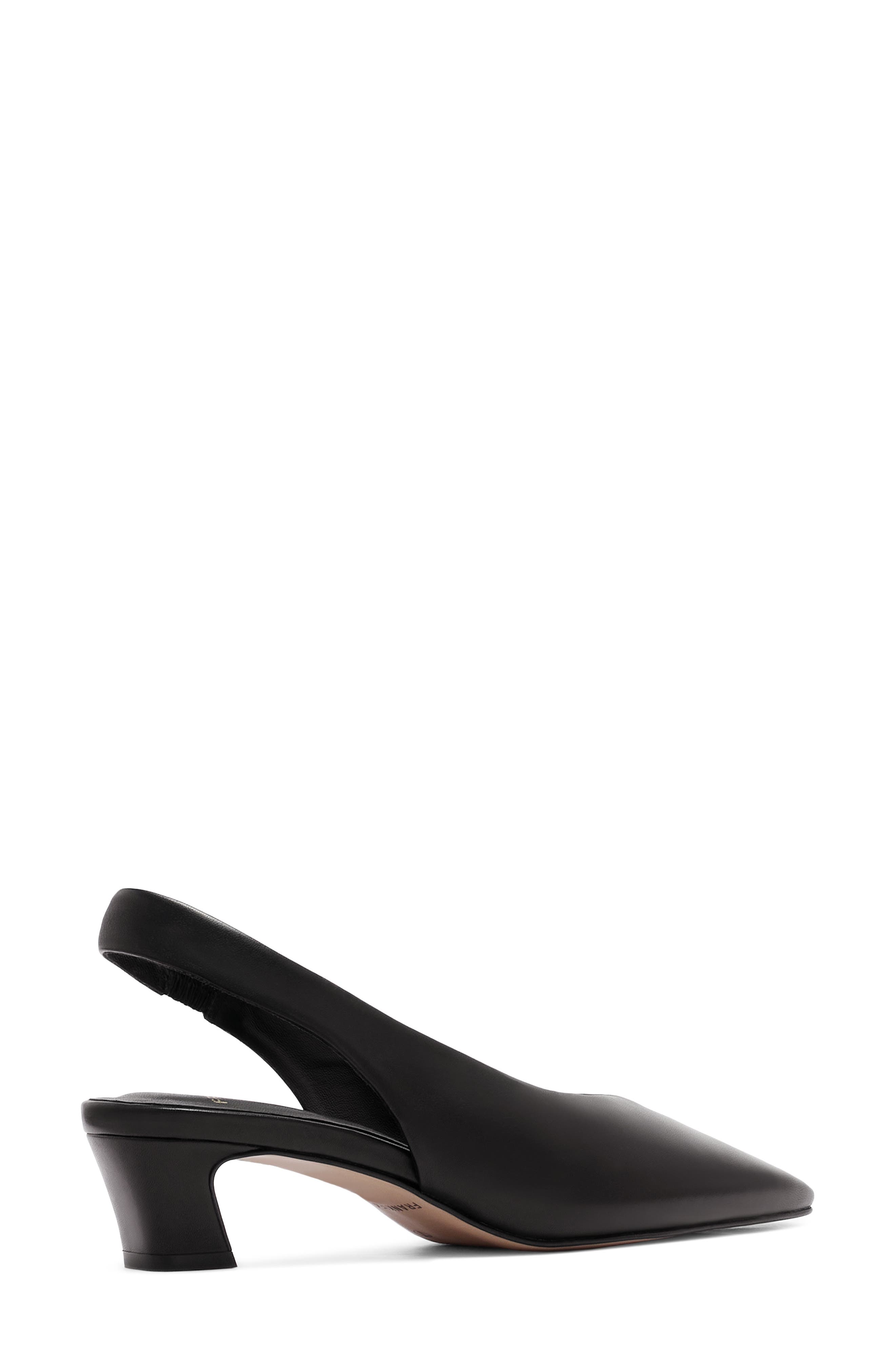 Noa Leather Slingback Pump, Alternate, color, BLACK