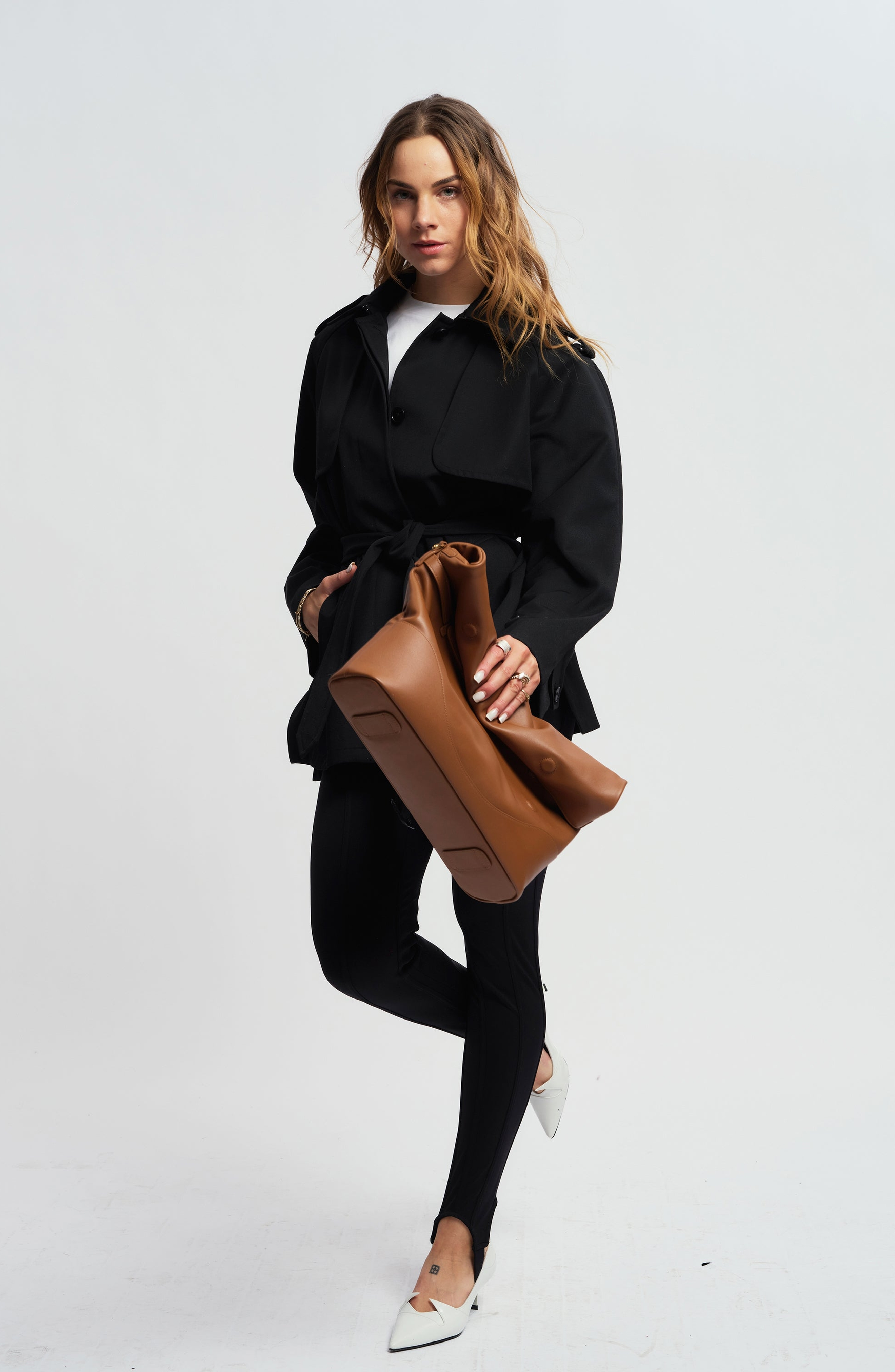 Marina Foldover Bag, Alternate, color, Cognac
