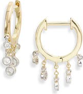 Meira T Diamond Fringe Hoop Earrings