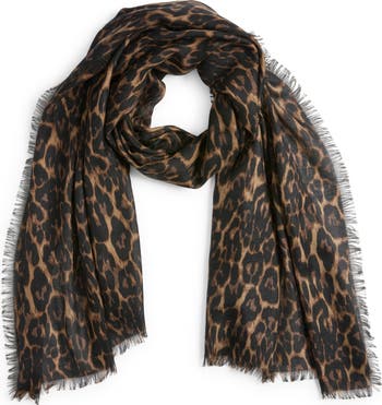 Eyelash Trim Print Cashmere & Silk Wrap