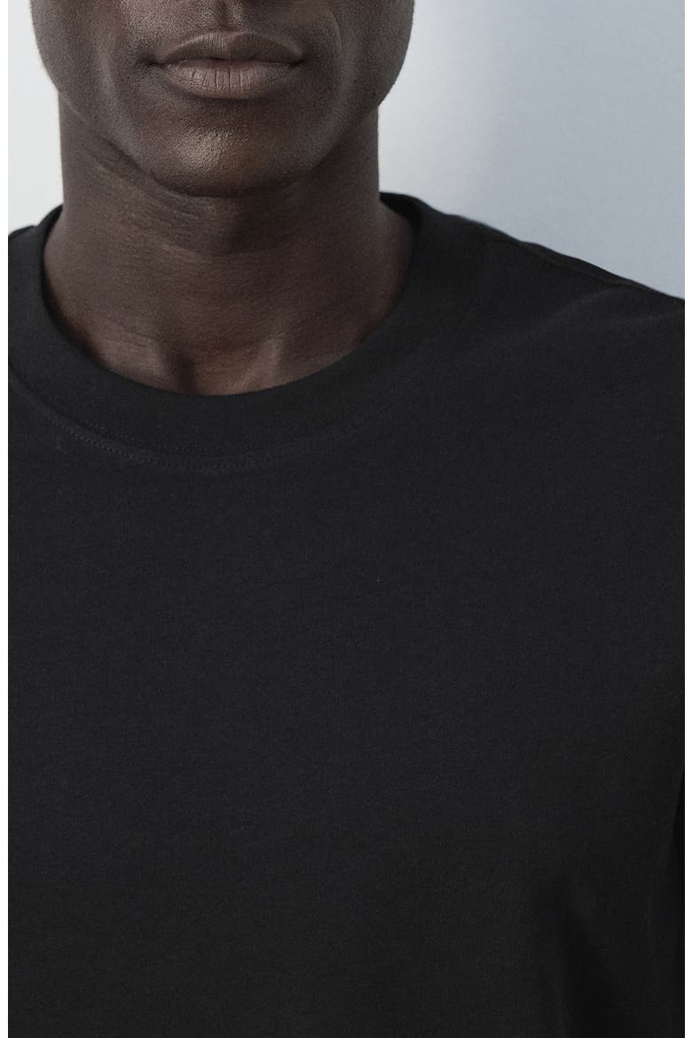 Relaxed Fit Solid Cotton T-Shirt, Alternate, color, BLACK