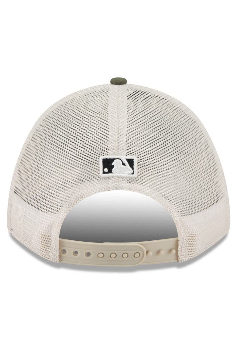 New Era Men's New Era Light Beige/Olive Chicago Cubs 2025 Armed Forces Day 9FORTY M-Crown A-Frame Adjustable Hat, Alternate, color, Light Beige