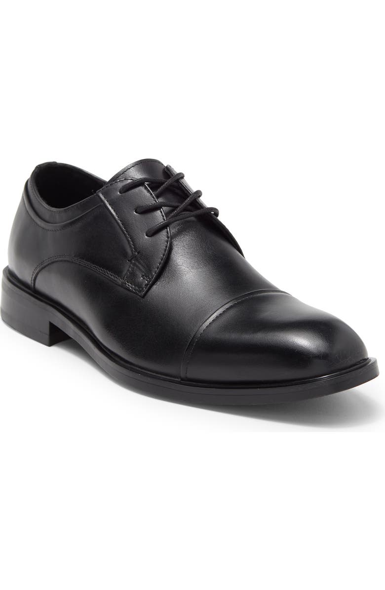 NORDSTROM RACK Greyson Cap Toe Leather Derby, Main, color, Black