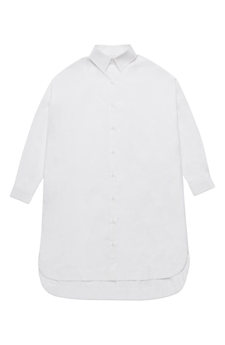 DELUC Viola Long Sleeve Poplin Mini Shirtdress, Alternate, color, 