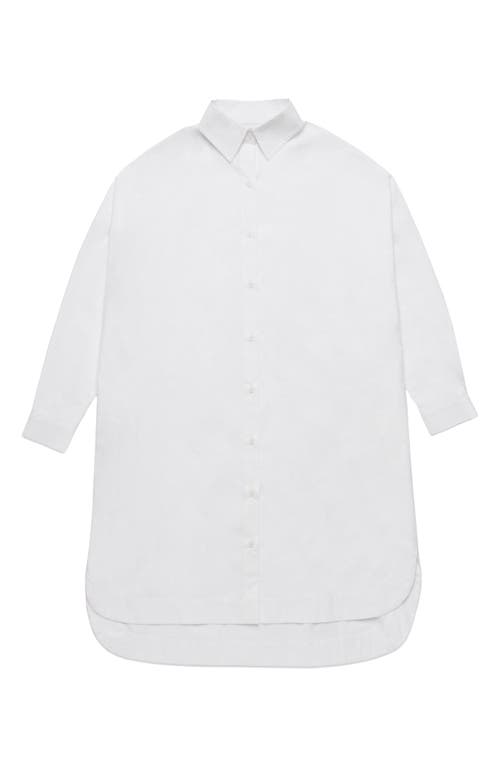 DELUC DELUC VIOLA LONG SLEEVE POPLIN MINI SHIRTDRESS