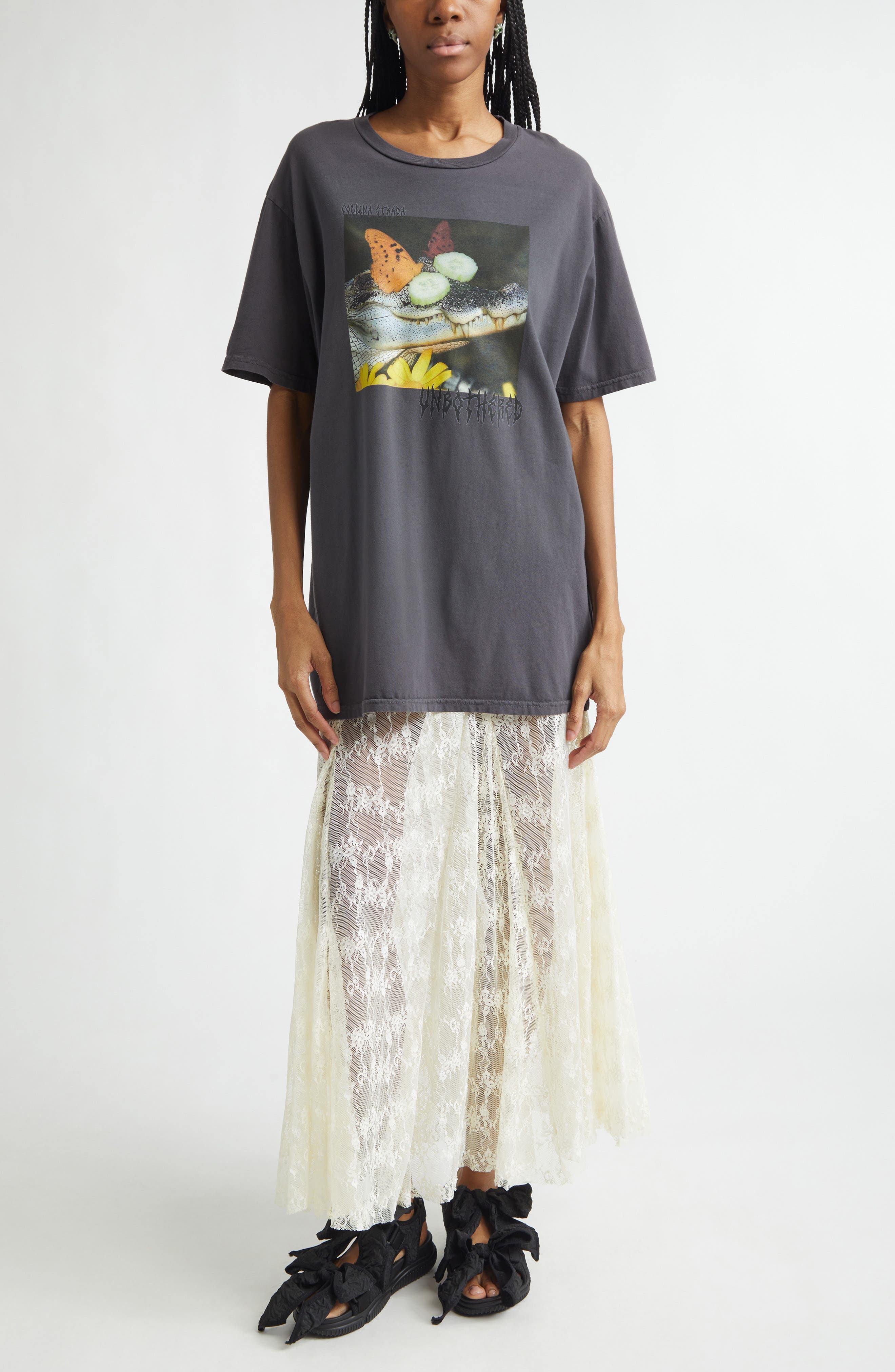 Pamela Sheer Lace Midi Skirt - image 4