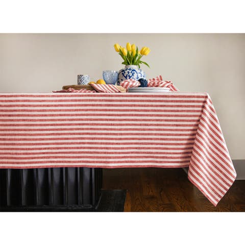 Linen Tablecloth for Spring and Easter - Amalfi Stripe, 60 x 108
