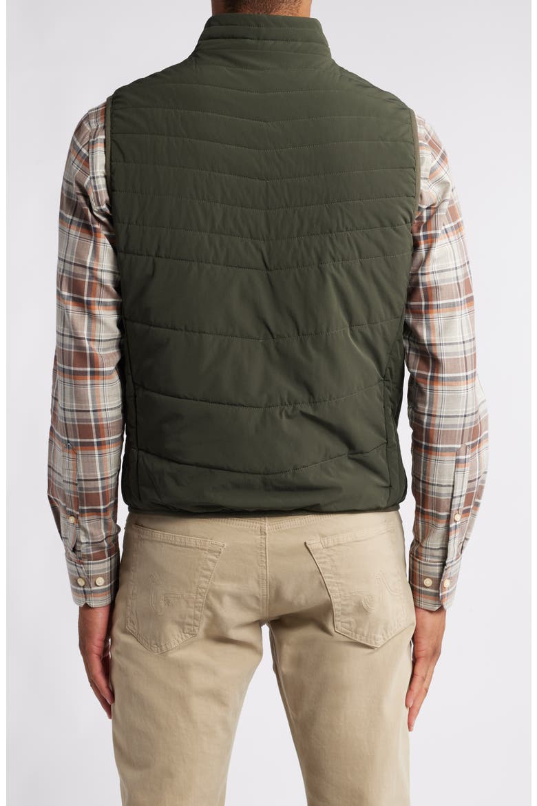 Water Resistant Stretch Nylon Puffer Vest, Alternate, color, OLIVE