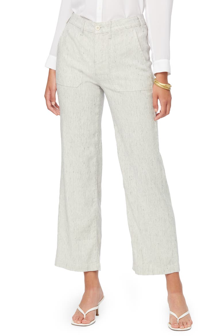 The Trouser Slub Stripe Linen Blend Pants, Main, color, SLUBBY STRIPE