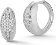 SPHERA MILANO Pavé Cubic Zirconia Starburst Hoop Earrings