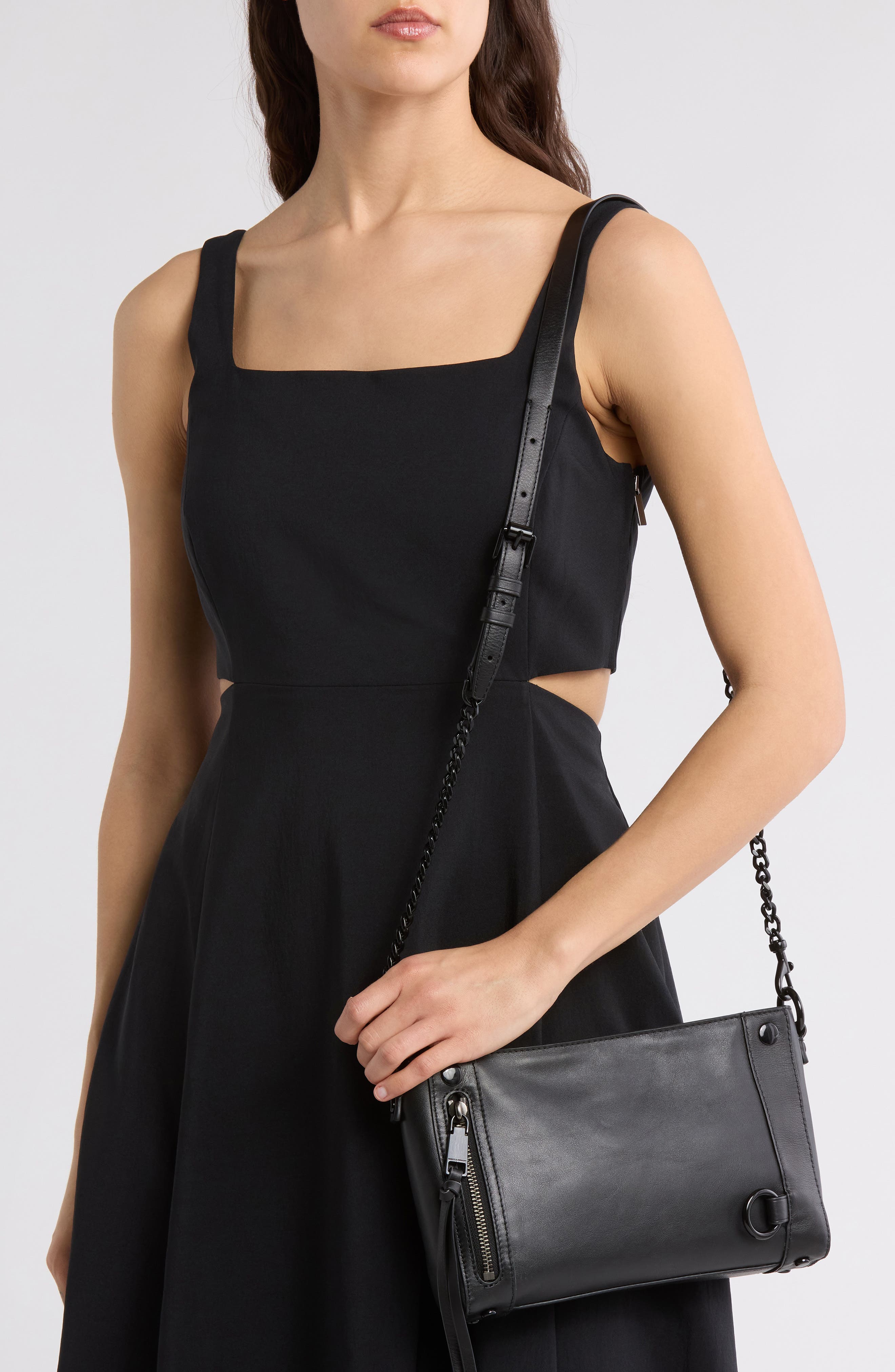 Rebecca Minkoff Mini Mab Leather Crossbody Bag, Alternate, color, 