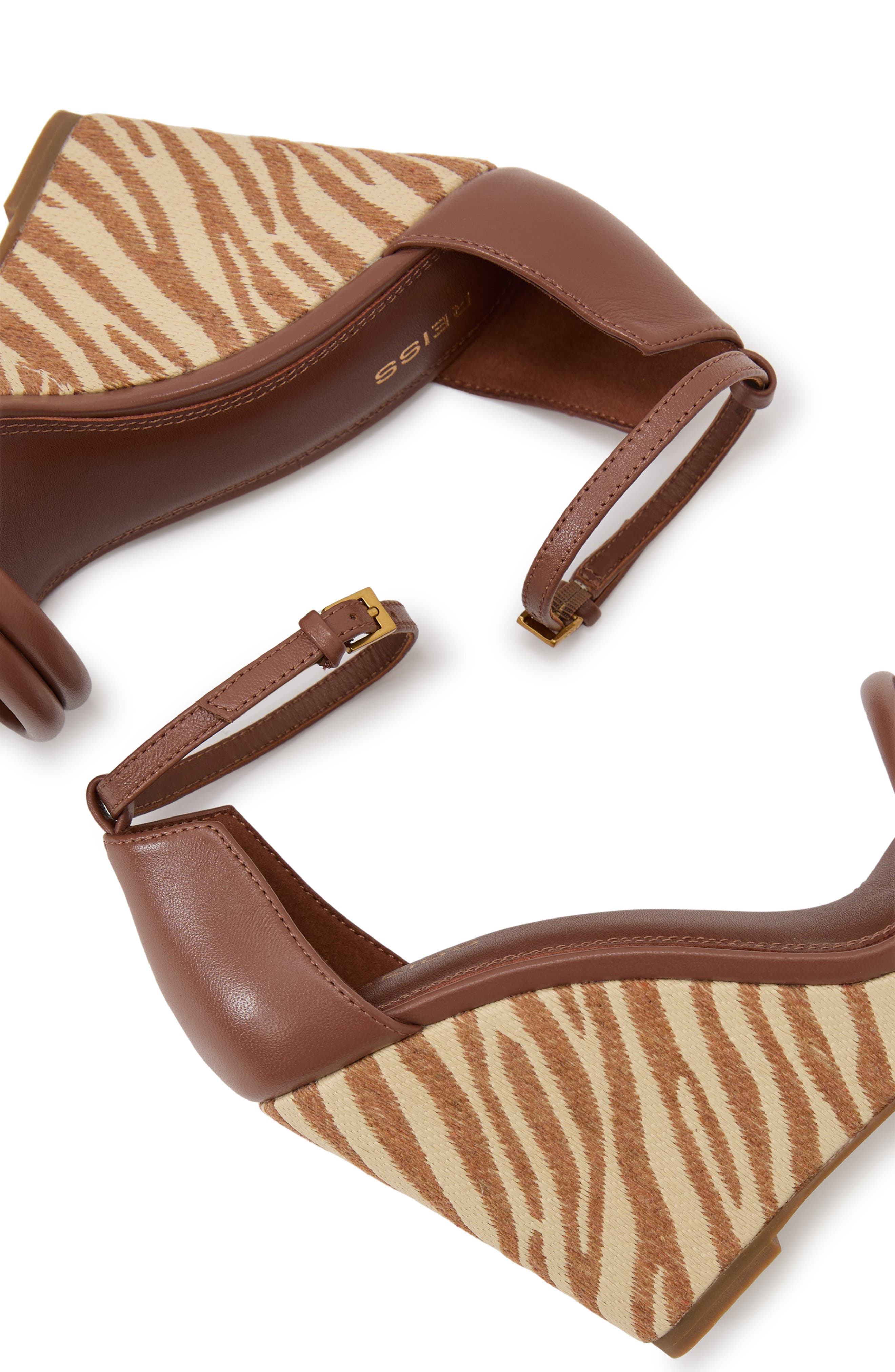 Hazel Leather Wedge Sandal, Alternate, color, NATURAL