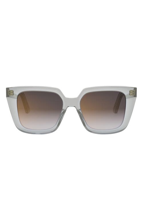 Dior Midnight S1i 53mm Gradient Geometric Sunglasses In Gray