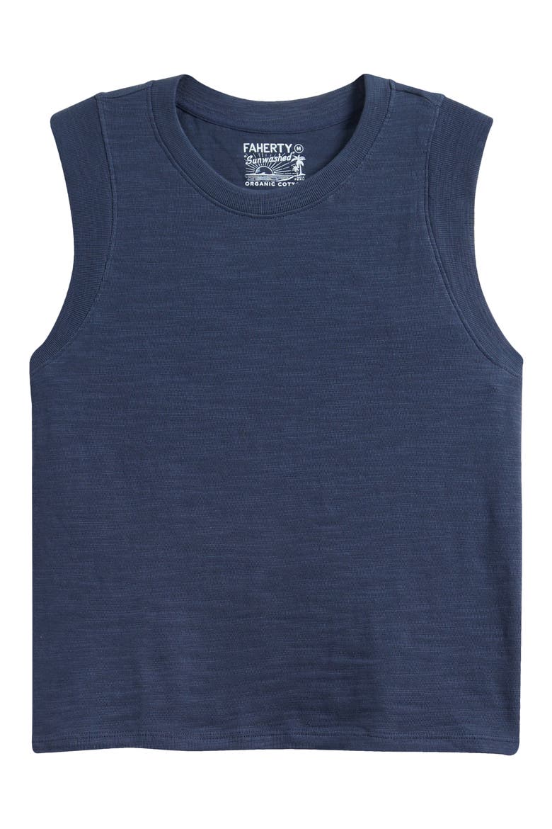 Sunwashed Slub Muscle Tank, Alternate, color, NAVY BLAZER