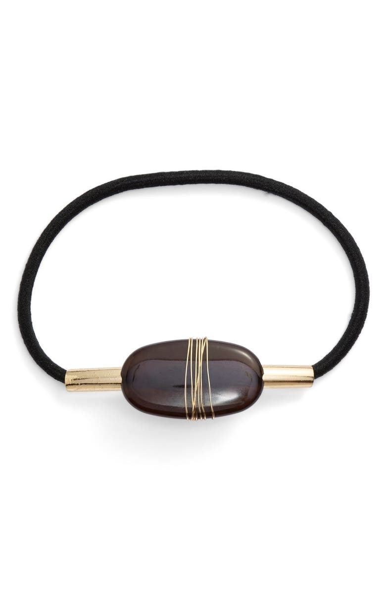 Berry Wrapped Stone Ponytail Holder, Main, color,