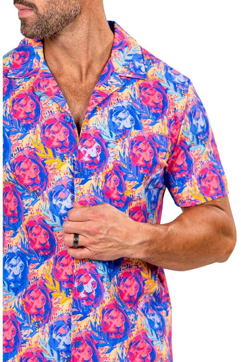 Marthy Red Camp Shirt, Alternate, color, BLUE