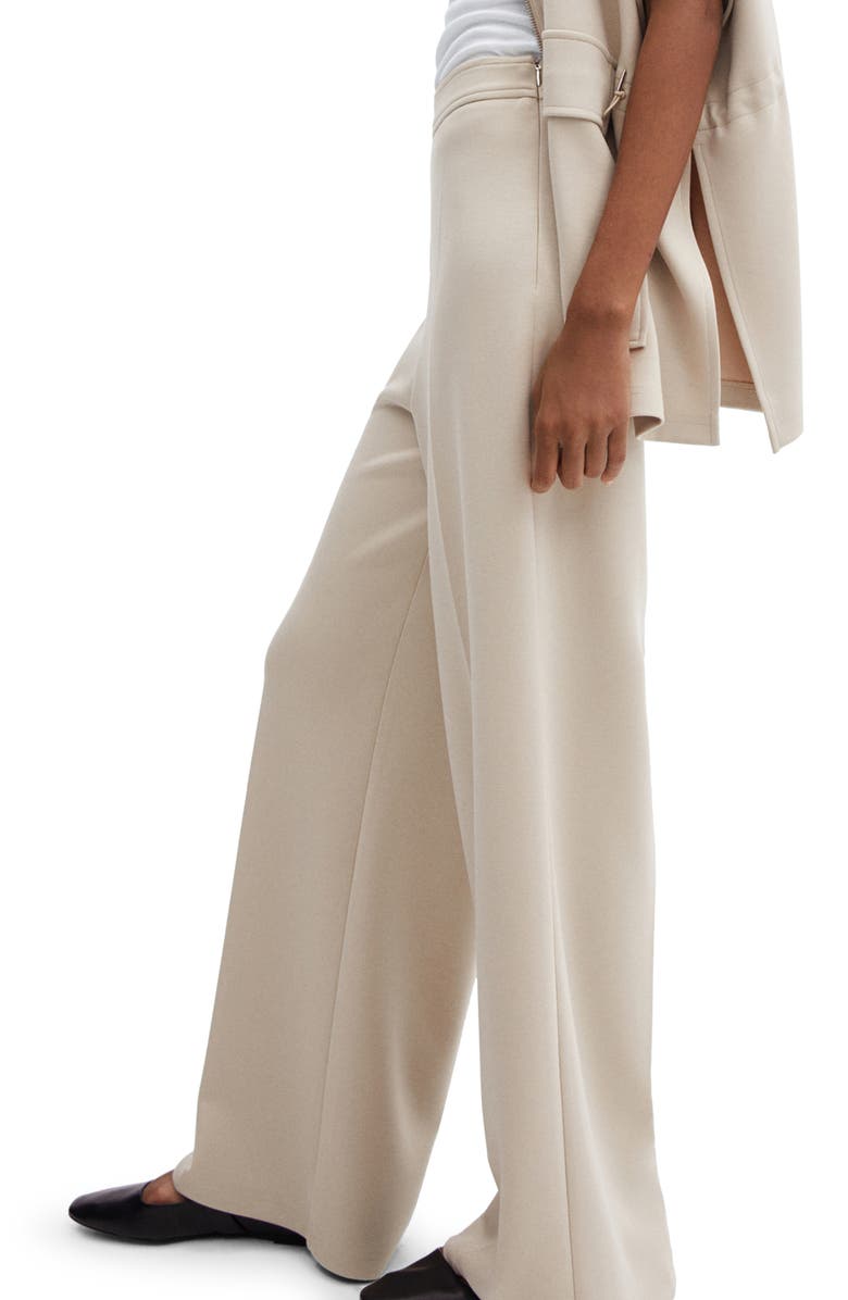 MANGO High Waist Wide Leg Pants, Alternate, color, 