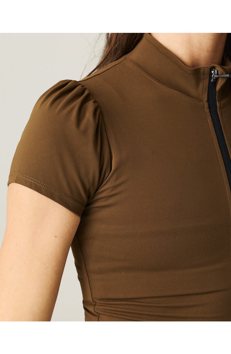 Daughter Lessons Contour Cap Sleeve Jacket, Alternate, color, Brown