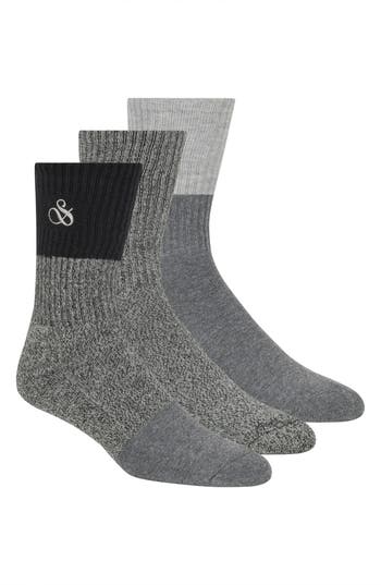 Scotch & Soda 3-pack Quarter Length Socks In Black/white Multi