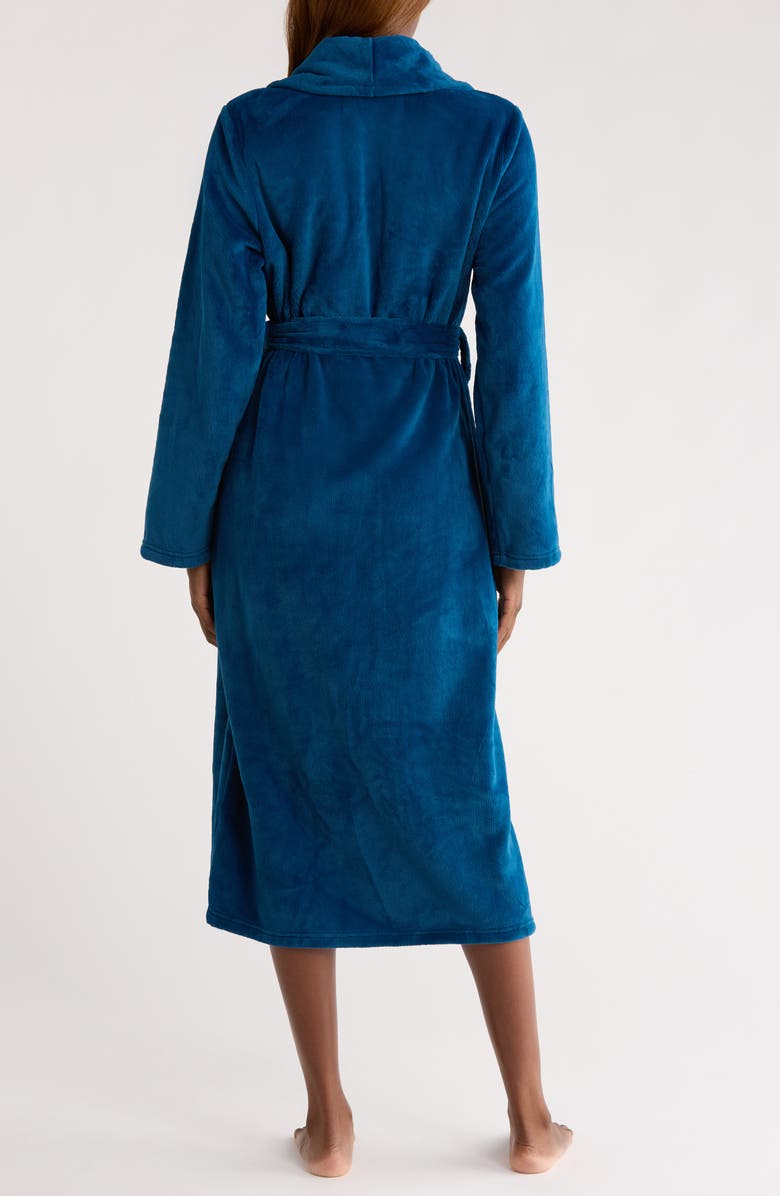 Nordstrom Shawl Collar Plush Longline Robe, Alternate, color, Blue Opal