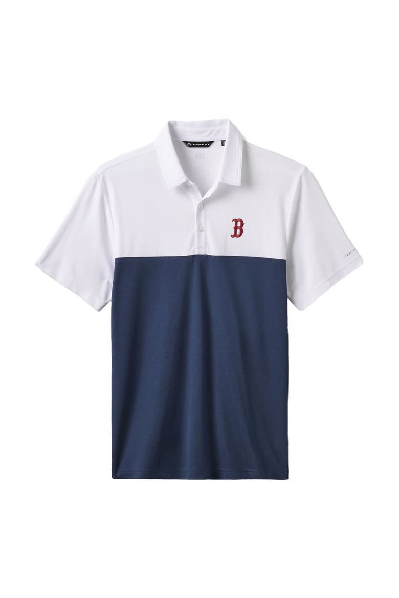 Men's TravisMathew White/Navy Boston Red Sox Home Run Leader Polo, Alternate, color, White