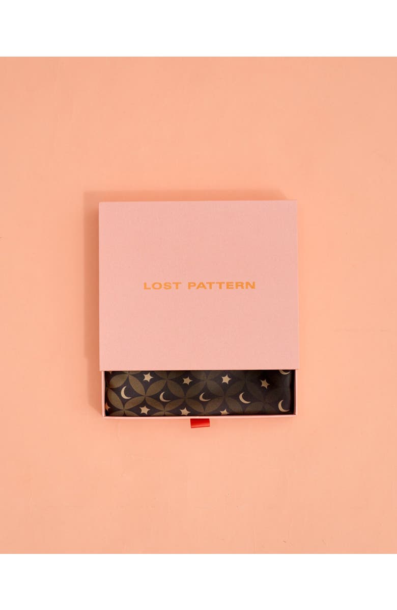 Lost Pattern "Moonlit Stars" Silk Bandana Scarf, Alternate, color, Black