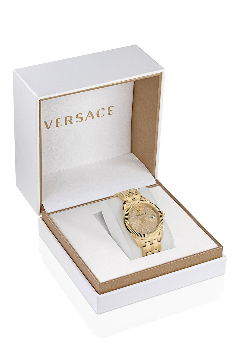 Greca Time Bracelet Watch, 41mm, Alternate, color, IP YELLOW GOLD