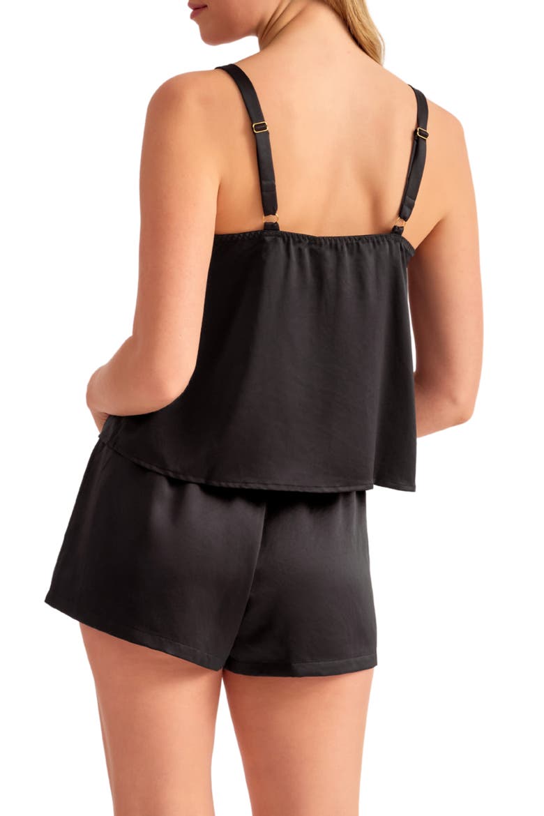 Halo Charmeuse Pajamas, Alternate, color, BLACK