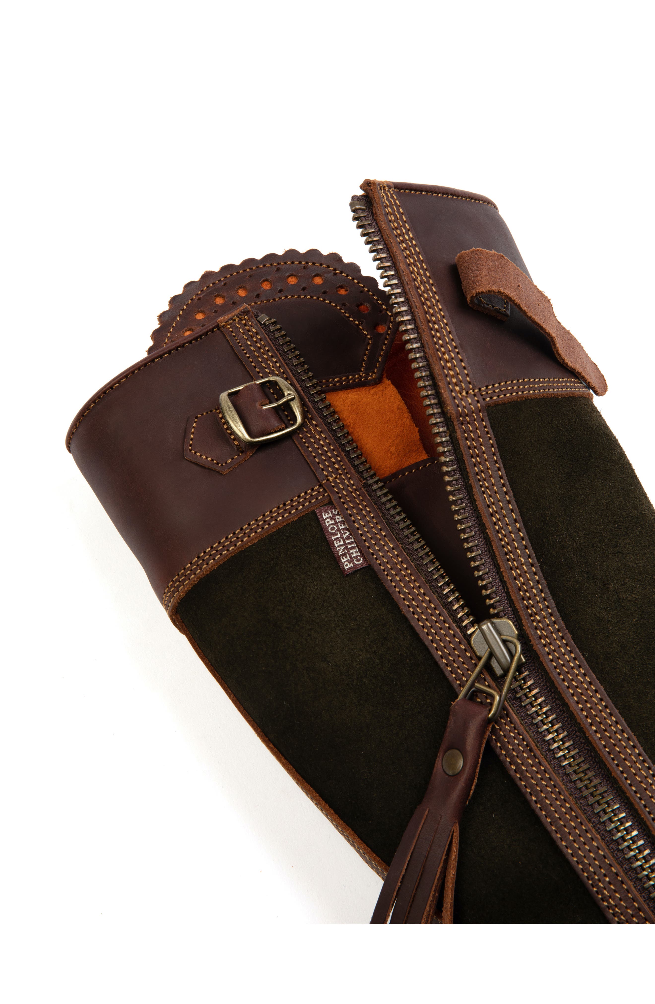 Penelope Chilvers Inclement Long Tassel Waterproof Boot, Alternate, color, Seaweed/Conker