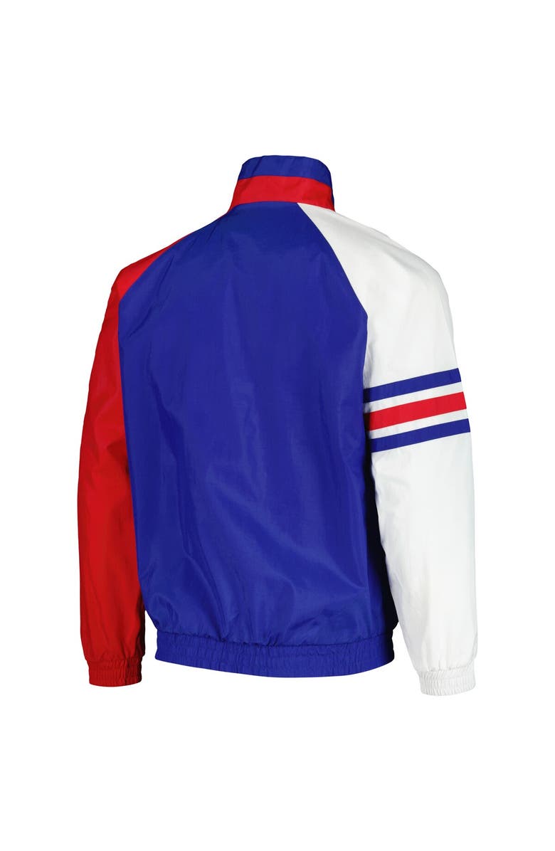 STARTER Men's Starter Royal/Red Chicago Cubs Elite Raglan Half-Zip Jacket, Alternate, color, Royal