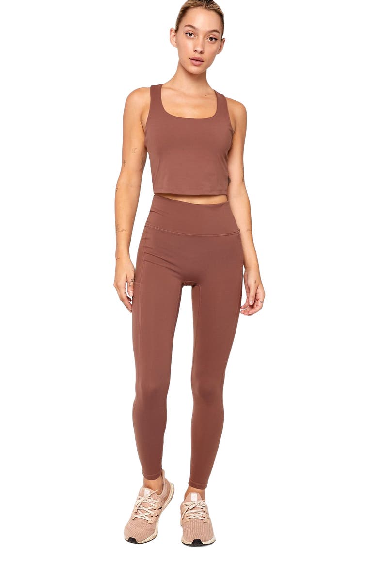 Juno Cloudlux Longline Bra, Main, color, Walnut