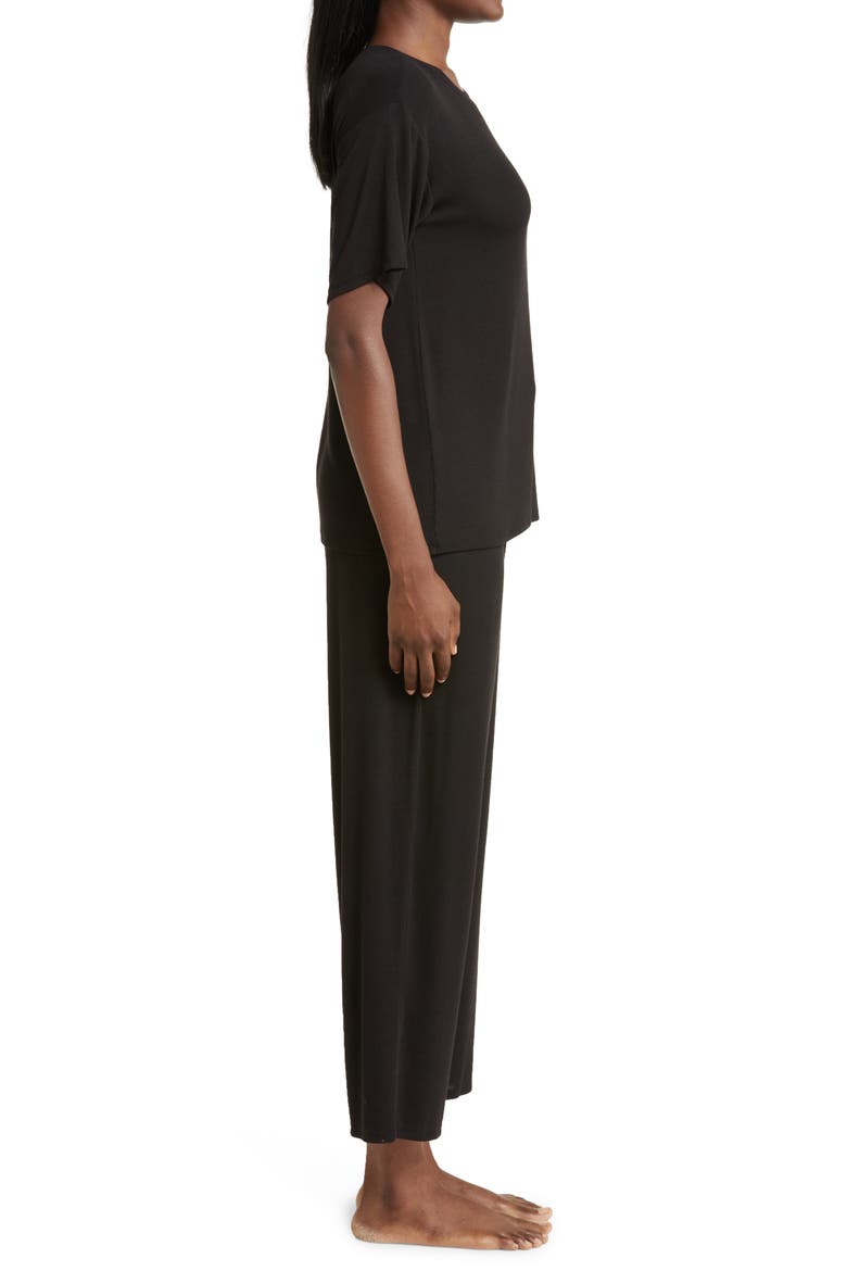 Moonlight Eco Easy Rib Pajamas, Alternate, color, BLACK