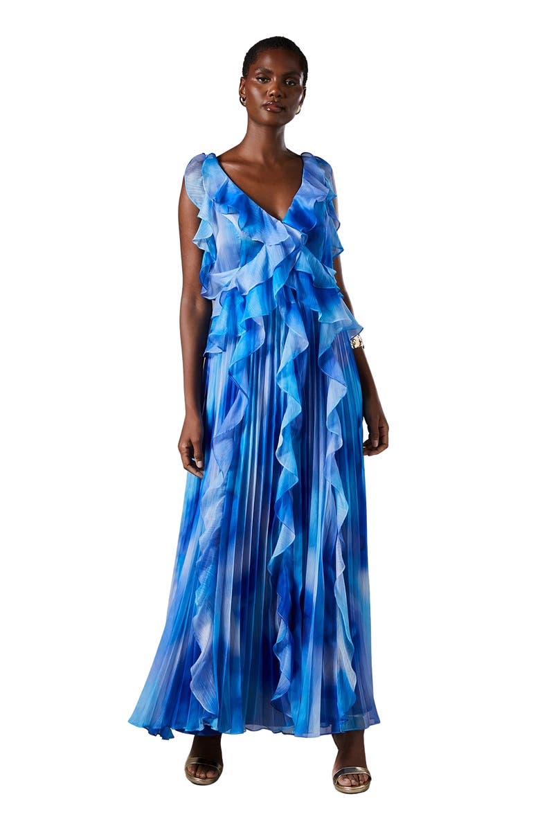 Coast Sleeveless V-Neck Chiffon Maxi Dress, Main, color, Blue