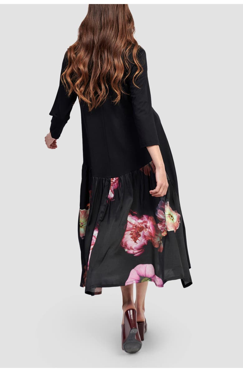 Alembika Dark Bloom A-line midi, Alternate, color, 