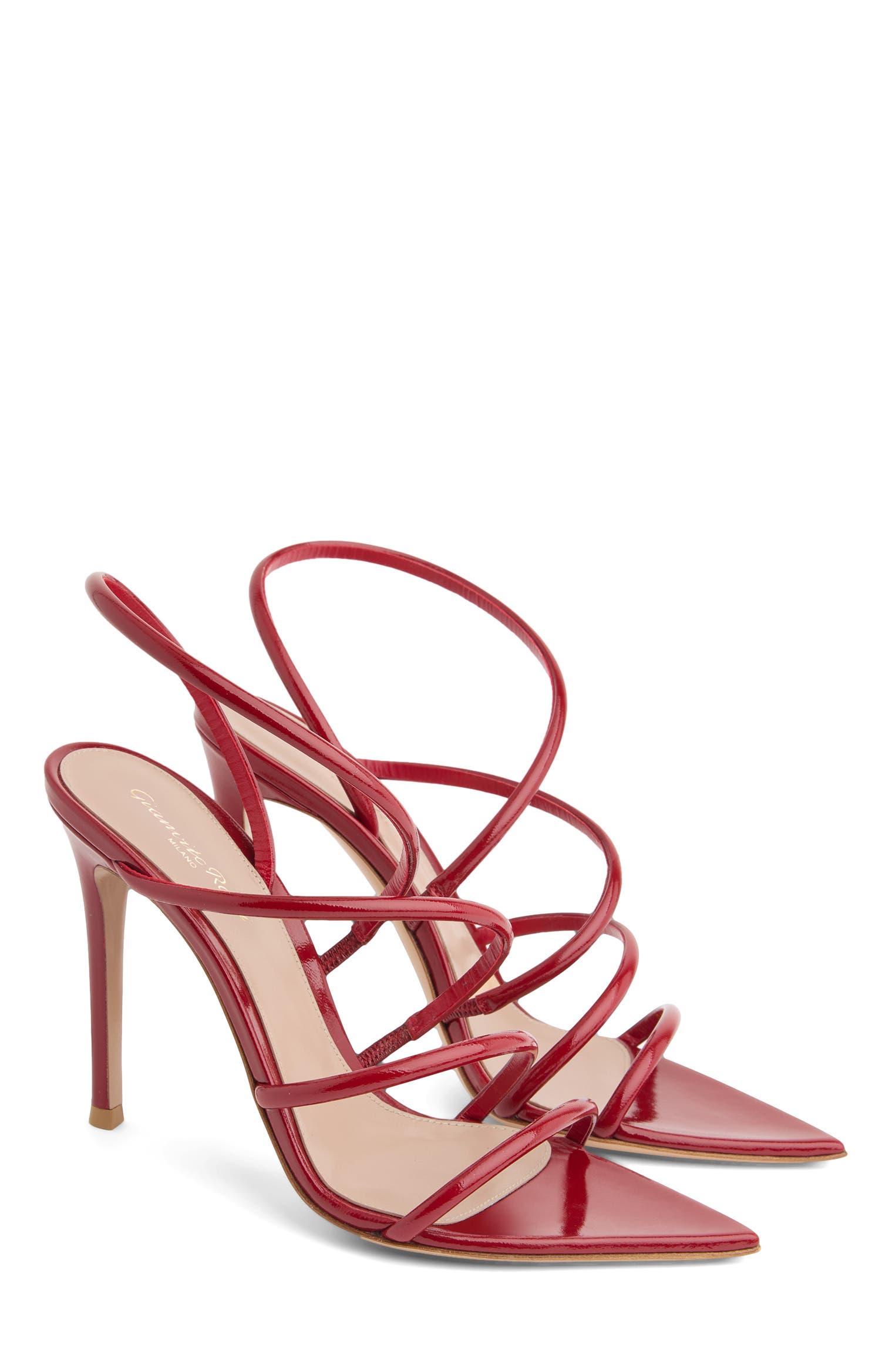 Gianvito Rossi Ettie Sandal, Alternate, color, Red Nappa