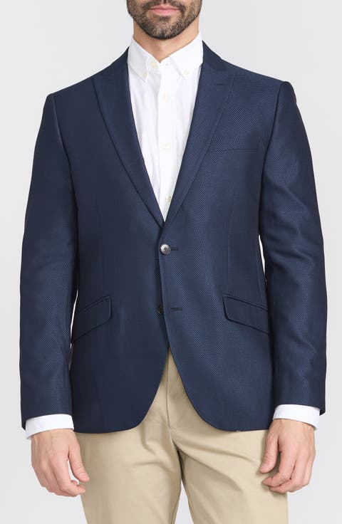 Slim Fit Geometric Printed Sport Coat