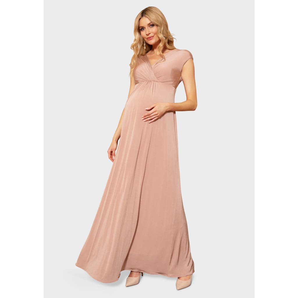 Tiffany Rose Maternity Francesca Maternity Maxi Dress In Neutral