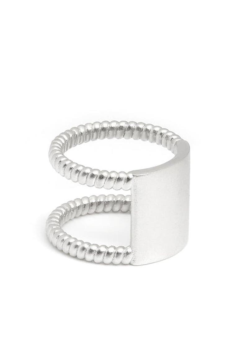 Double Rope Ring, Main, color, White Gold
