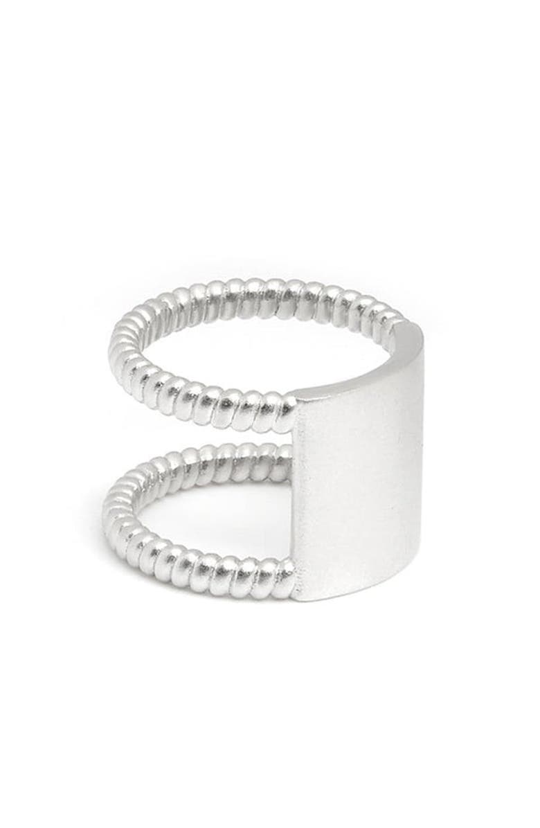 ZARUX Double Rope Ring, Main, color, White Gold