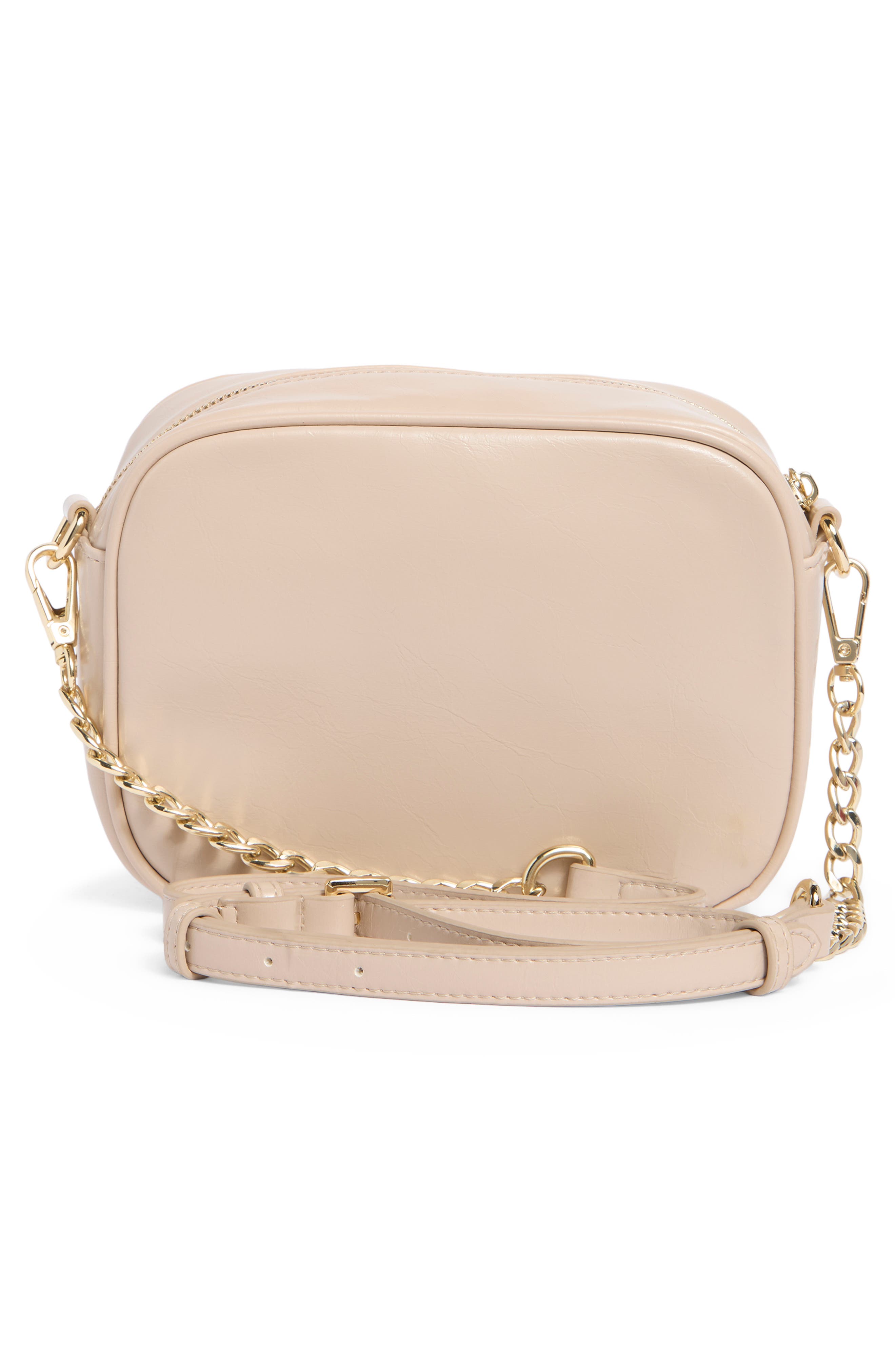 Madden Girl Kids' Faux Leather Camera Bag, Alternate, color, Taupe