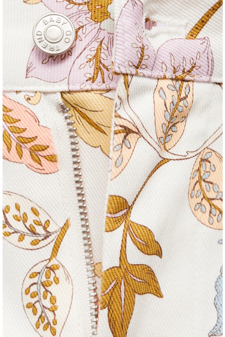 Floral Straight Leg Pants, Alternate, color, ECRU