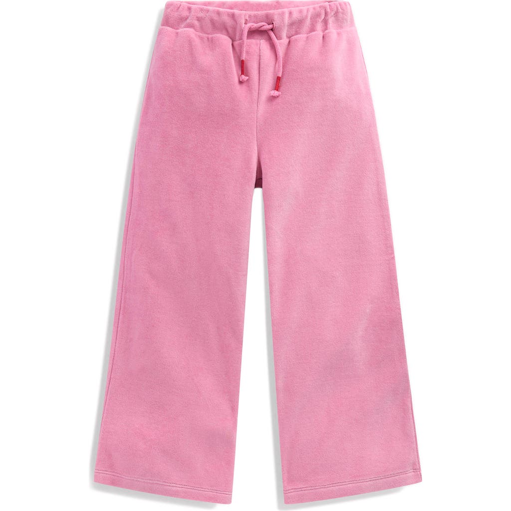Mini Boden Kids' Heart Pocket Velour Pants In Pink