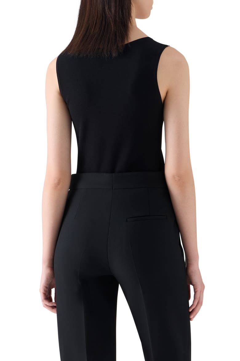 Embellished Stretch Knit Tank, Alternate, color, BLACK