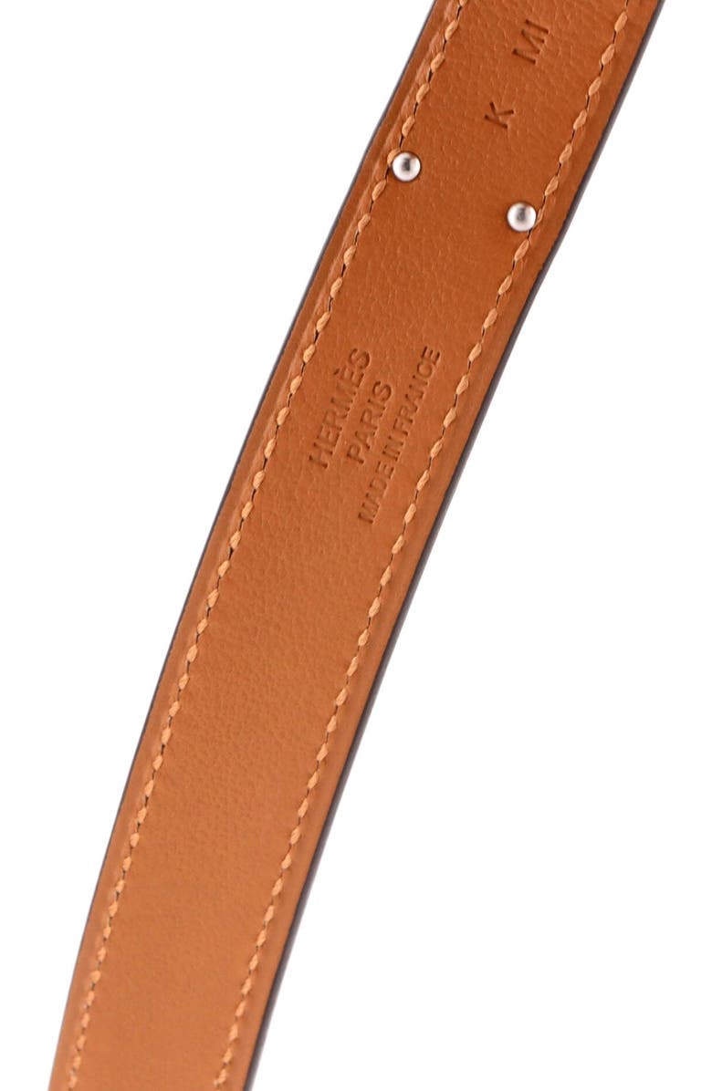 Pre-Owned Hermes Kelly Pocket Belt Leather Thin, Alternate, color, Gray